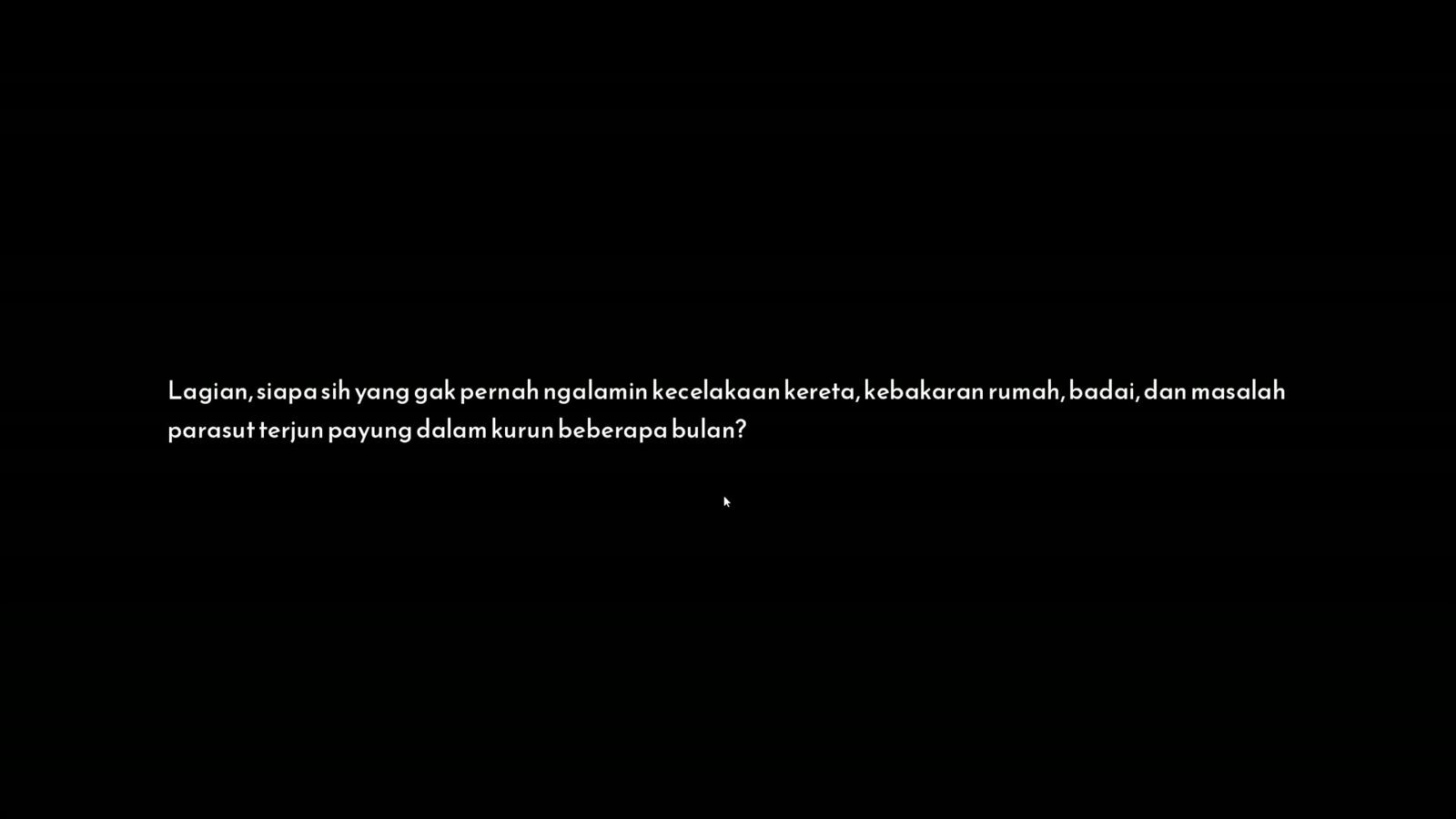 A Date with Death, Tangkapan layar dalam game (1 dari 16).