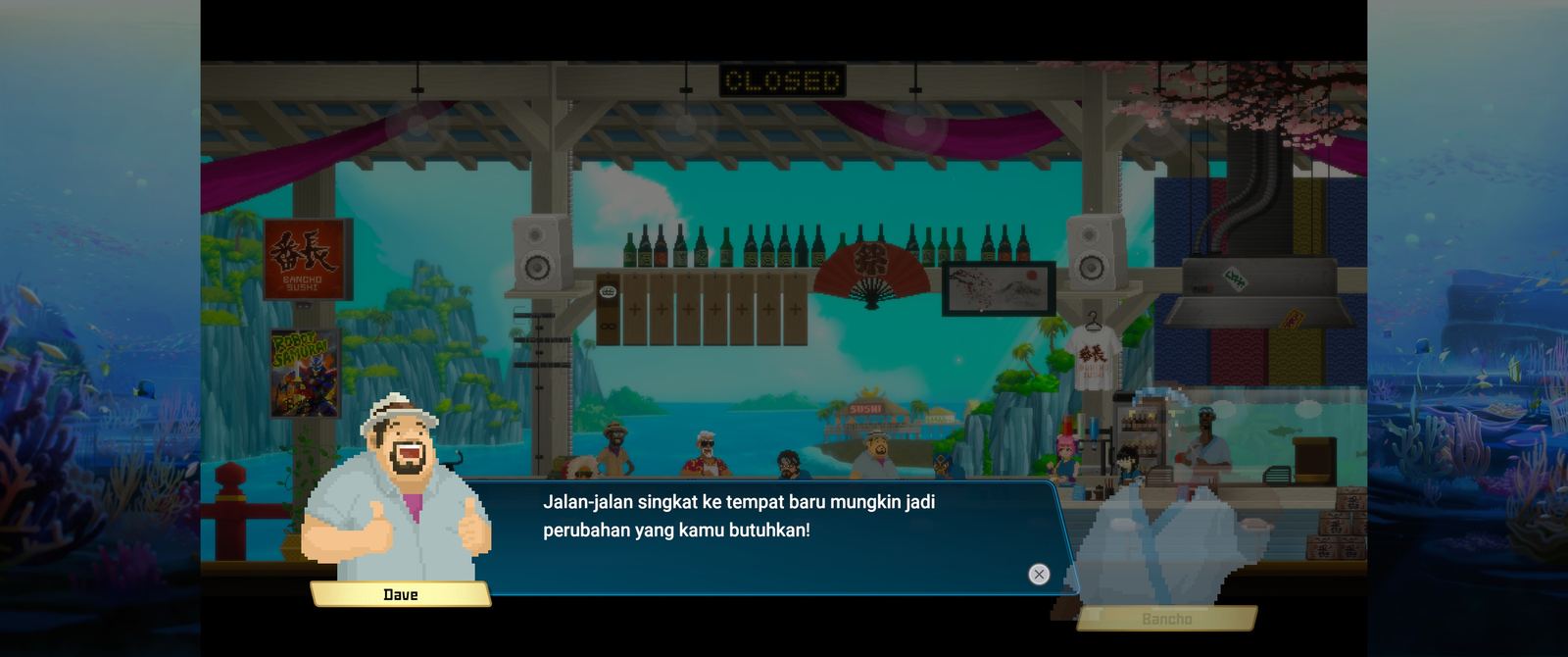 DAVE THE DIVER, Tangkapan layar dalam game (1 dari 20).