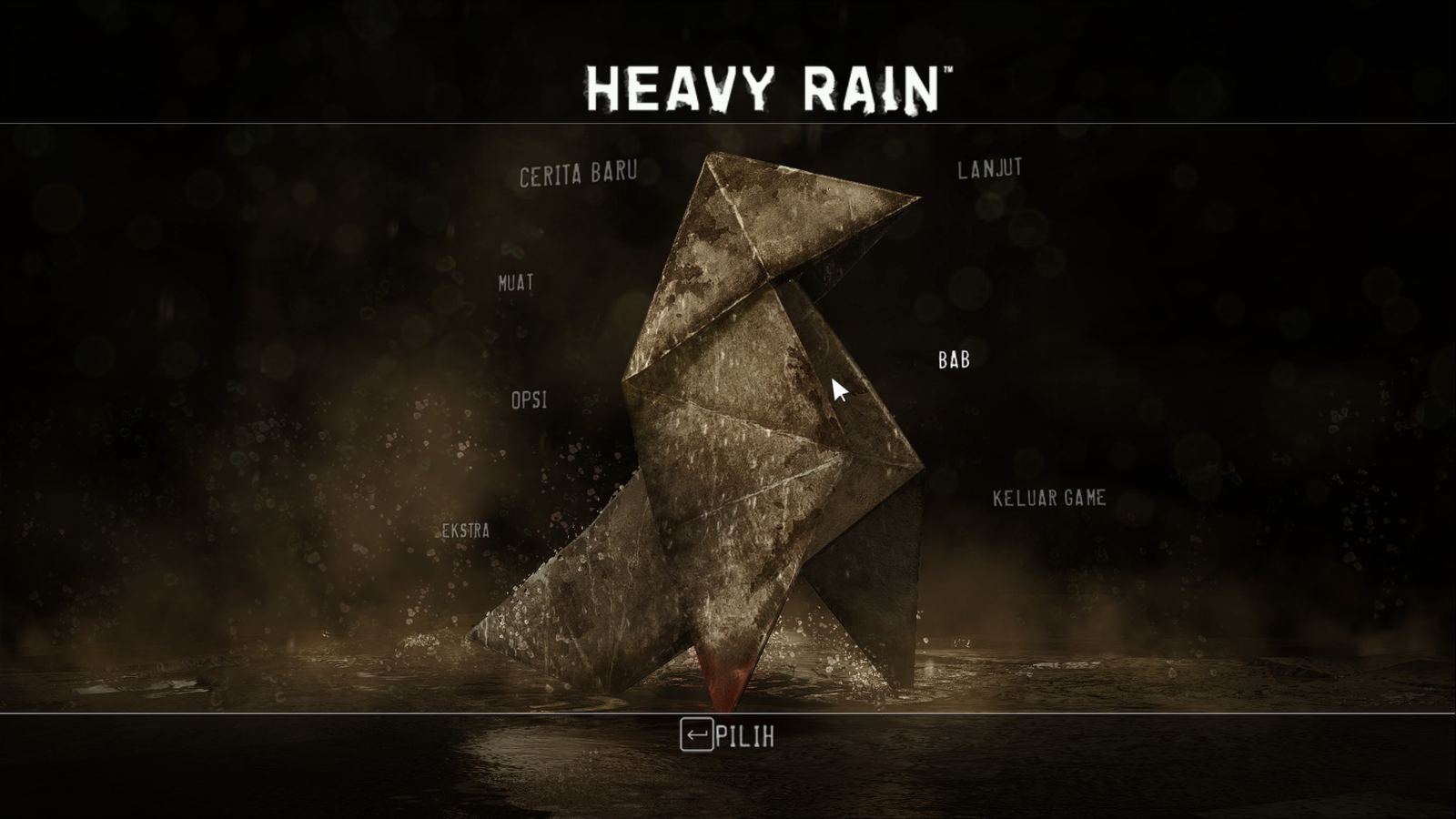 Heavy Rain, Tangkapan layar dalam game (1 dari 5).
