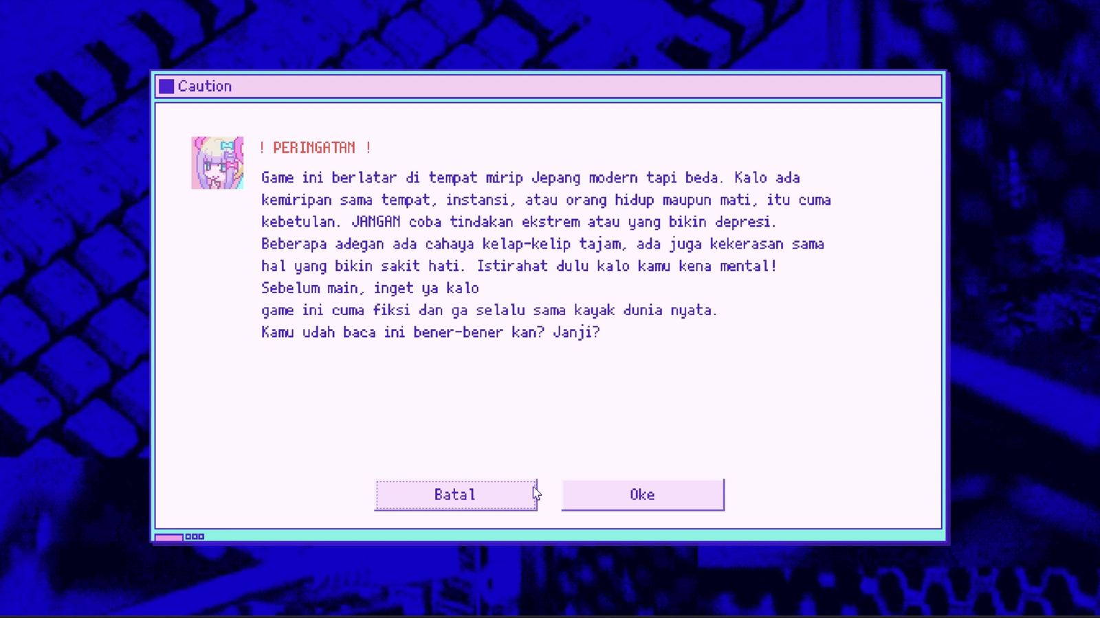 Needy Streamer Overload / Needy Girl Overdose, Tangkapan layar dalam game (1 dari 12).